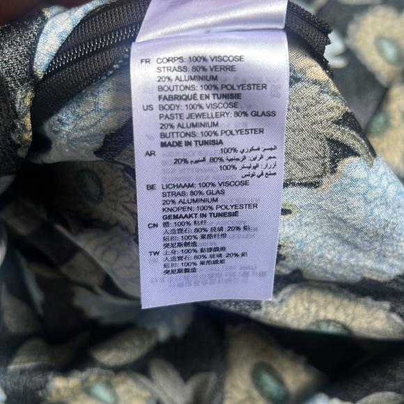 SANDRO Brut Floral Mini Long Sleeve Dress - Picture 9 of 10